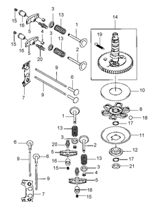 Part Location Diagram of KM-49118-7009 MTD Camshaft-Comp
